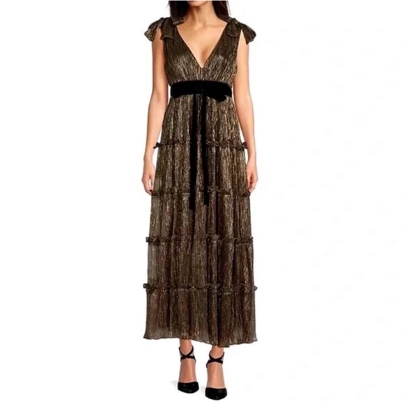A Loves A Dresses & Skirts - New, A Loves A, Evening Dress, Black, Metallic Gold and Silver Size L